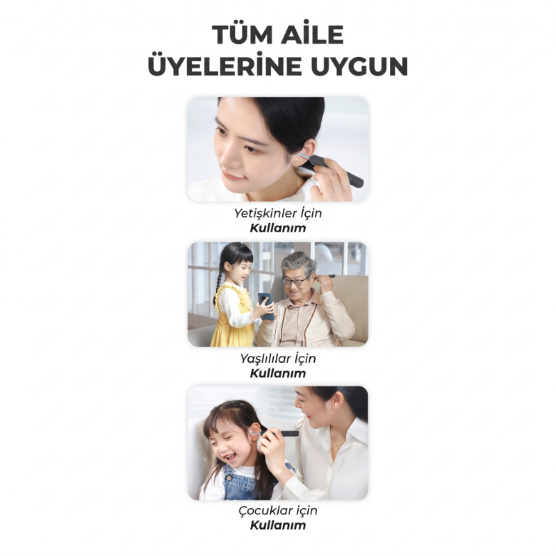 Akıllı Kulak Temizleme Cihazı - Kameralı - WiFi ve Mobil Uygulama Uyumlu - görsel 4